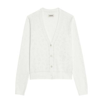 Zadig&Voltaire Truien & Vesten, Dames, Wit, M, Katoen, Manala Cardigan