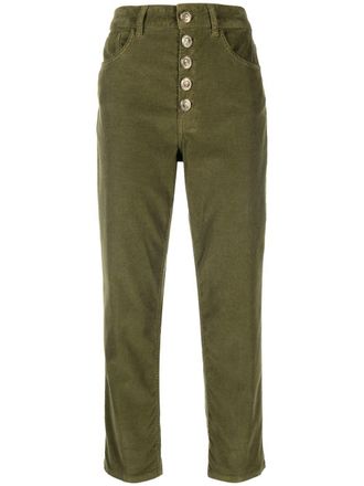 Dondup buttoned straight-leg trousers - Green