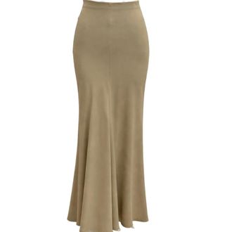 Simona Corsellini Maxi Skirts, female, Beige, Size: XL Maxi Skirt