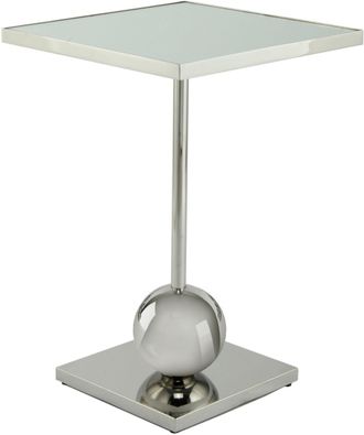 Kayoom Beistelltisch »Leva 125, Ablagefläche für Deko, Edelstahlgestell, Spiegelglasplatte« 1 Stk. tlg. modern, stabil, edel, modern, Edelstahlgestell