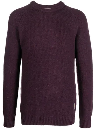 Carhartt Work in Progress Anglistic speckled-knit jumper - Purple