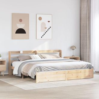 vidaXL Vidaxl - Estructura De Cama Con Cabecero Madera Maciza De Pino 200x200cm