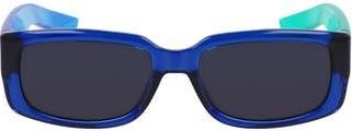 Nike Variant I 56mm Rectangle Sunglasses in Midnight Navy /Navy at Nordstrom Rack