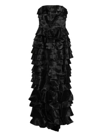 Saiid Kobeisy Layered Organza Long Dress