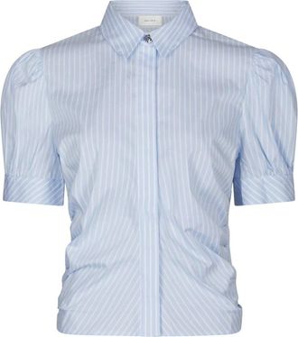 Neo Noir Frannie Stripe Shirt - Dames - Overhemden - Blauw - M - Katoen - Overhemden