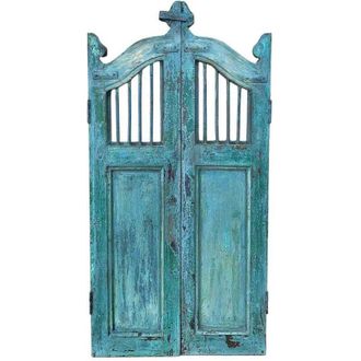 Wanderlust Deco Puerta De Madera Acabado Artesanal 80x3x103h Cm