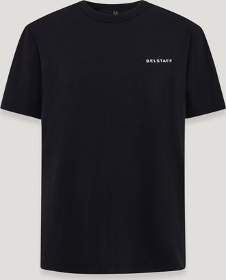 Belstaff Border T-shirt Mens Cotton Jersey Black Size 2XL