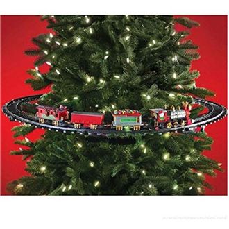 Trade Shop Trade Shop - Trenino Natalizio Con Supporto Per Centro Albero Treno Elettrico Con Luci Natale