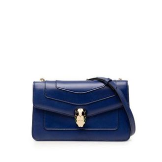 Bulgari Pre-owned Cross Body Bags, female, Blue, Size: ONE SIZE Pre-owned Serpenti Forever Crossbody Bag