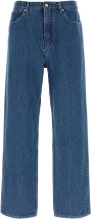 Jil Sander Blue Straight Mid Rise Jeans