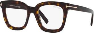 Tom Ford 51mm Square optical glasses in Tortoise at Nordstrom