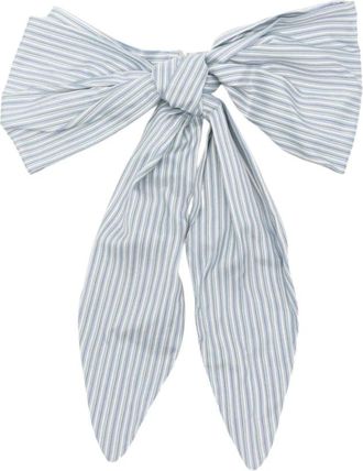 Ermanno Scervino Gestreekte zijden vlinderdas - Dames - Zijden sjaals - Blauw - ONE Size - Accessoires