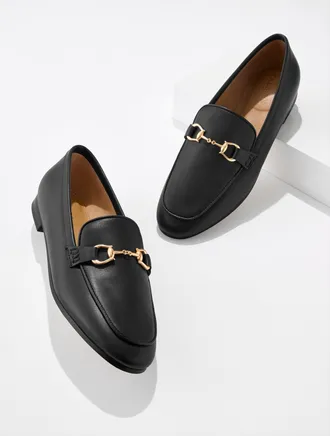 Talbots Katelyn Bit Nappa Loafers - Black - 10 1/2 M Talbots