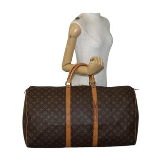 Louis Vuitton Pre-owned Weekend Bags, unisex, Brown, Size: ONE SIZE Pre-owned Keepall Travel Bag