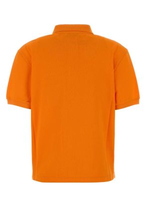 Miu Miu Womens Orange Piquet Polo Shirt Arancio Exterior: Cotton Maglieria Sweater