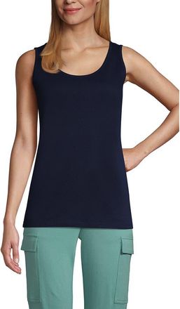 Lands End Cotton Tank Top in Radiant Navy at Nordstrom, Size X-Large