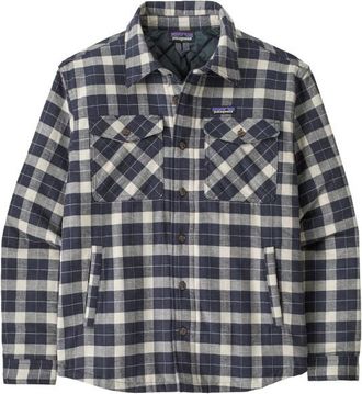 Patagonia Lightweight Insulated Fjord Flannel Shirt Freizeitjacke f&uuml;r Herren | grau