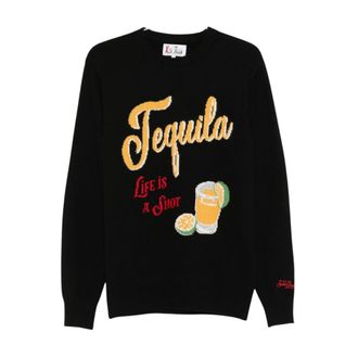 MC2 Saint Barth Truien & Vesten, Heren, Zwart, XL, Wol, Heron Sweater