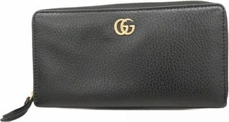 Gucci Black Leather Long Wallet (Bi-Fold) (Pre-Owned)