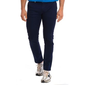 La Martina La Martina Mens Long trousers with straight cut hems TMT002-TW417 man - Blue Cotton - Size 30 (Waist)