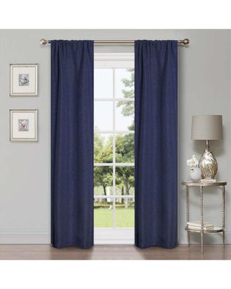 Superior 26X84 Linen-Inspired Classic Modern Blackout 2Pc Curtain Panel Set