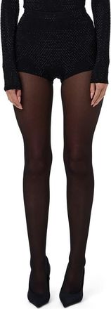 Naked Wardrobe Rhinestone Hot Shorts in Black at Nordstrom, Size X-Small