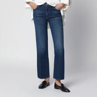 Mother The Lil Kick It jeans in dark blue washed denim