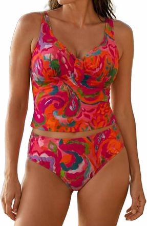 Tribal Reverse It Tankini In Beetroot Punk Pink