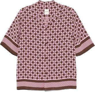 Sandro T-shirt con motivo a croce - Rosa