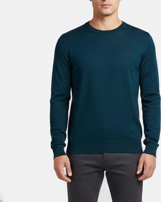 Emporio Armani Green Knit Long Sleeve Sweater
