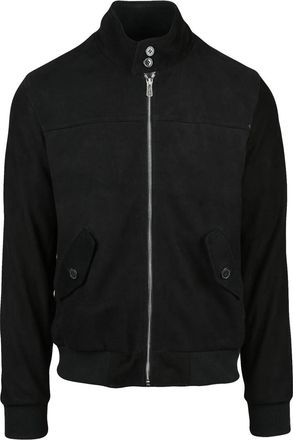 Blusotto Black Leather Stand Collar Jacket