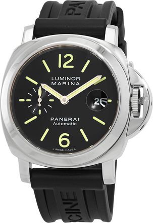 Officine Panerai Pre-owned Panerai Luminor Marina Automatic Chronometer Black Dial Mens Watch PAM00104