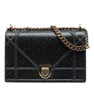 Dior Pre-owned Dior Medium Crackled Deerskin Diorama Flap Ladies 561CPDN7MQI1QGBK
