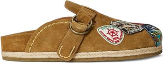 Polo Ralph Lauren patch-embellished buckle sandals - Brown