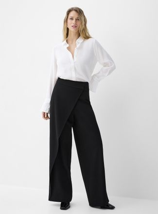 Icone Womens Wrap-style wide-leg pant