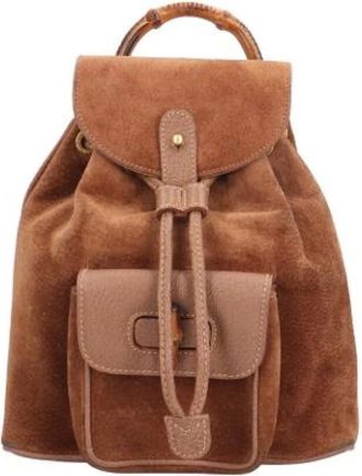 Gucci Pre-owned Backpacks, female, Brown, Size: ONE SIZE Pre-owned Vintage Backpack