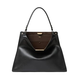 Fendi Way Large Bag - Dames - Handtassen - Zwart - ONE Size - Leer - Tassen
