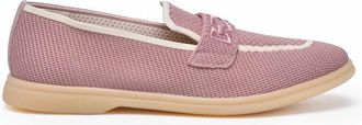 Eleventy Pink Fabric Rubber Loafer