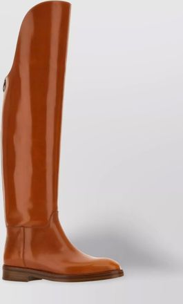 Durazzi Milano calf leather equestran boots d-ring detail