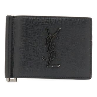 Saint Laurent Black Leather Bill Wallet (Bi-Fold) (Pre-Owned)