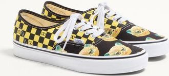 Valentino Garavani Sneaker Low-Top Valentino Garavani And Vans In Tessuto Con Stampa VLogo Checkerboard E Stampa Le Chat De La Maison Uomo NERO/LIMONE 38.5