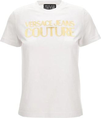 Versace Jeans Couture T-shirts en Polos - Dames - T-shirts - Wit - 2XS - Tops