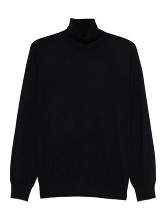 Kangra Cashmere Blue High Neck Knitwear