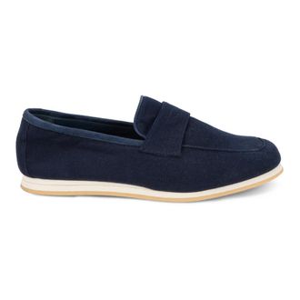 Fedeli Slip-On Mocassin - Heren - Loafers - Blauw - 43 EU - Katoen - Schoenen