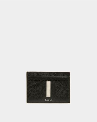 Bally Ribbon Card Holder In Leather in Black at Nordstrom