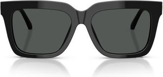Versace 55mm Square Sunglasses in Black /Dark Grey at Nordstrom