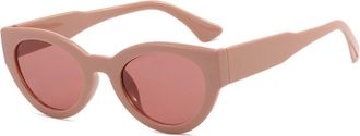 Generic Round Small Frame Mens And Womens Polarized Sunglasses Outdoor Driving Commuter Sports Sun Glasses(Pink)