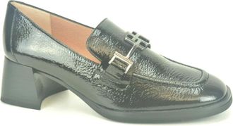 Hispanitas Zwarte Moccasin Hakken met Kant - Dames - Pumps - Zwart - 40 EU - Schoenen