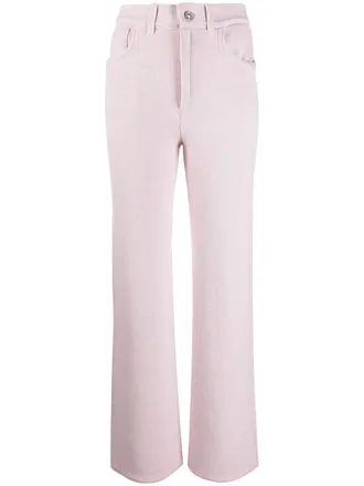 Barrie wide-leg knitted trousers - women - Cotton/Cashmere - S - Pink