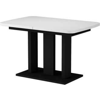 Vicco tavolo da pranzo allungabile Fenaro, Nero/bianco, 120 x 80 cm 2 parti, Vicco